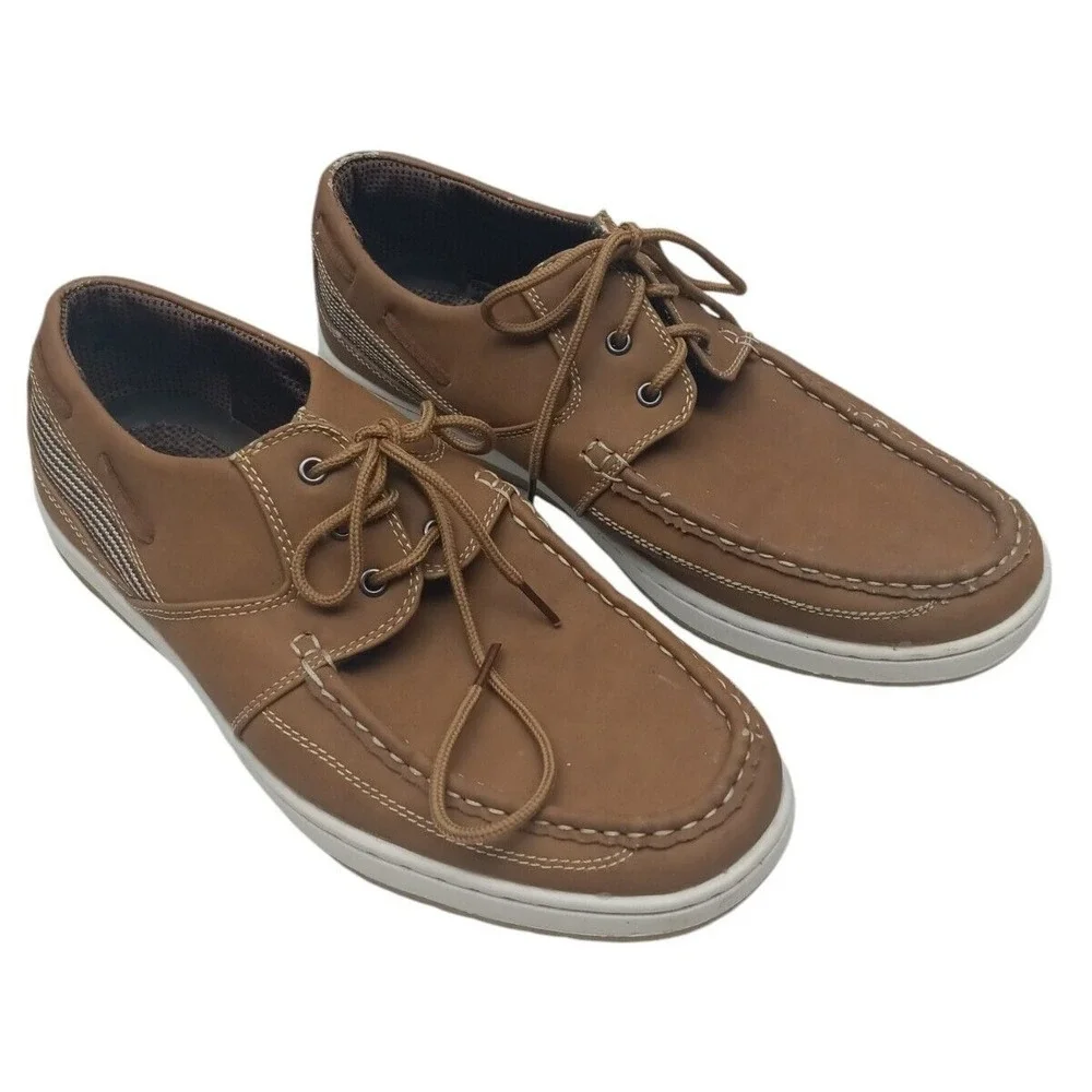 Men's Boat Shoes‎ Slip On Stylish Leather Casual Loafers Size: 11 US [XRW716]